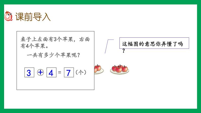 2021-2022学年小学数学人教版一年级上册 5 6-10的认识和加减法 5.6 用加法解决问题 课件第3页