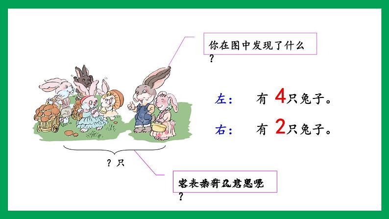 2021-2022学年小学数学人教版一年级上册 5 6-10的认识和加减法 5.6 用加法解决问题 课件第7页