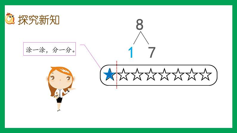 2021-2022学年小学数学人教版一年级上册 5 6-10的认识和加减法 5.11 8、9的组成 课件第4页