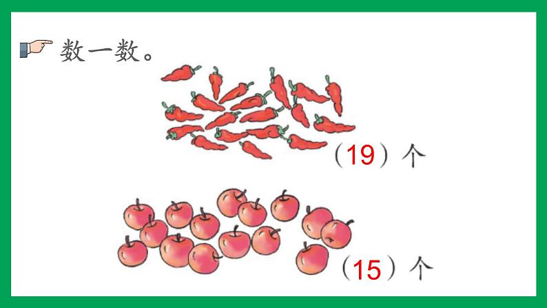 2021-2022学年小学数学人教版一年级上册 6 11-20各数的认识 6.6 练习十八 课件第6页