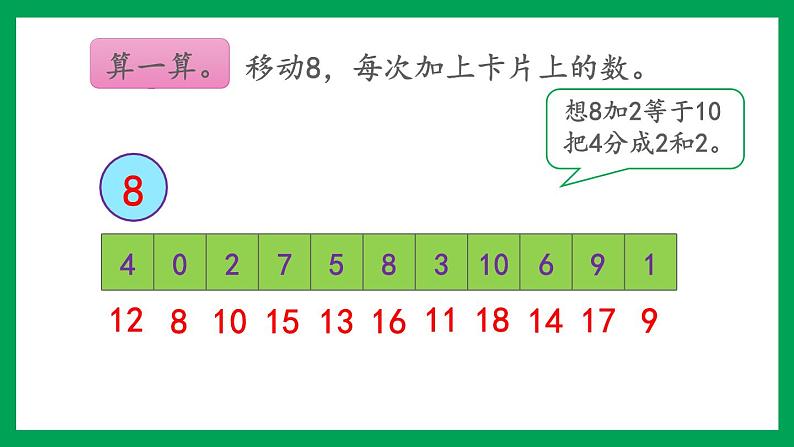 2021-2022学年小学数学人教版一年级上册 8 20以内的进位加法 8.5 练习二十一 课件05