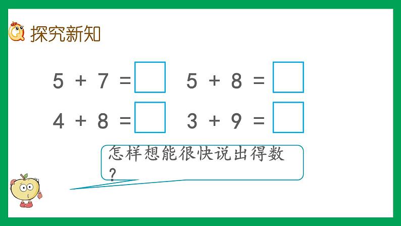 2021-2022学年小学数学人教版一年级上册 8 20以内的进位加法 8.6 5、4、3、2加几 课件第3页