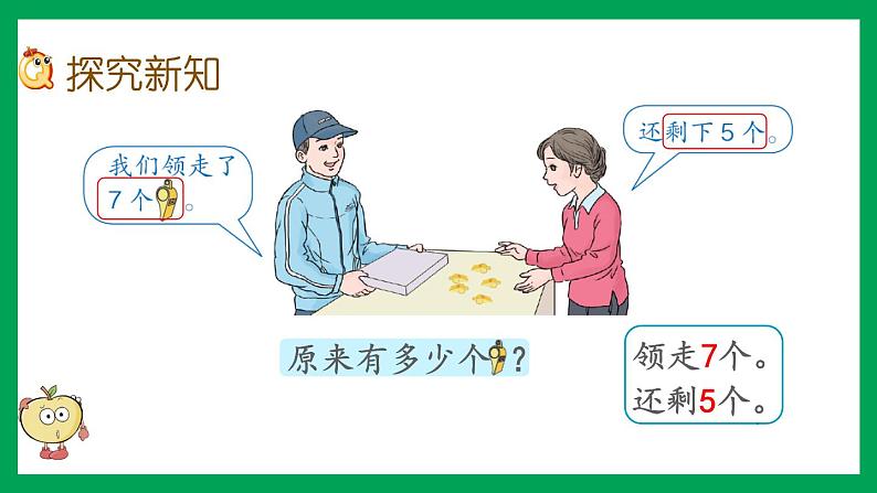 2021-2022学年小学数学人教版一年级上册 8 20以内的进位加法 8.9 解决原来一共有多少的问题 课件第3页