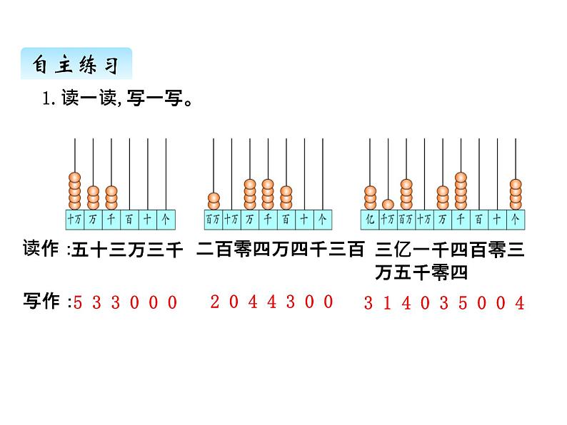 青岛版（六三制） 四年级数学上册一、3万以上数的写法（课件）第7页