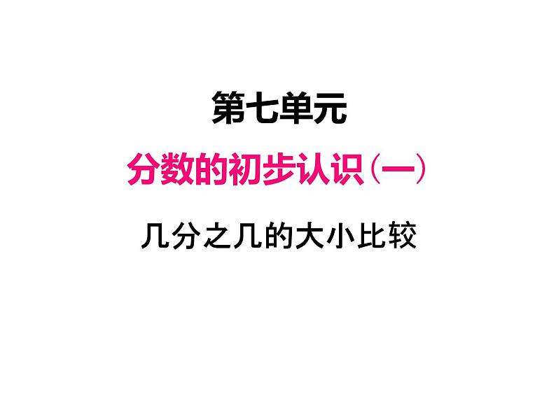 三年级数学上册七、几分之几的大小比较（课件） 苏教版第1页