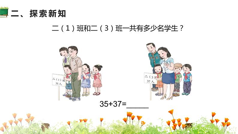 人教版二年级数学上册 2 100以内的加法和减法（二） 第2课时 进位加 课件第3页