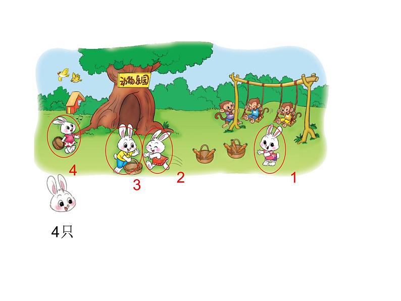 一年级上册数学课件-1.6 动物乐园（4）-北师大版第3页