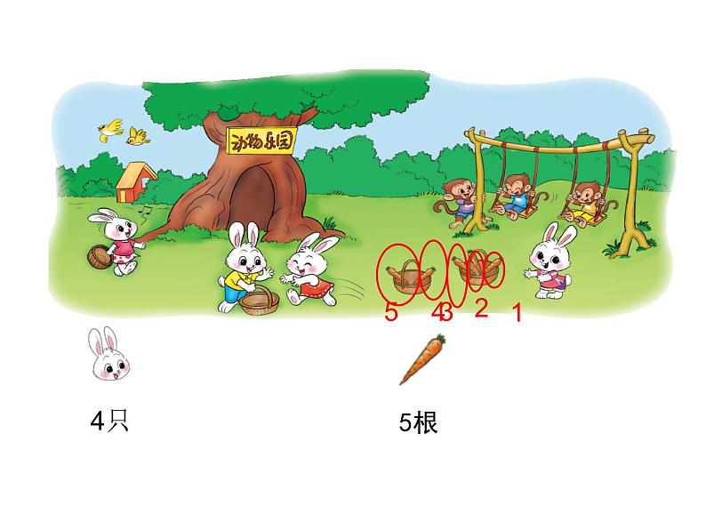 一年级上册数学课件-1.6 动物乐园（4）-北师大版第7页