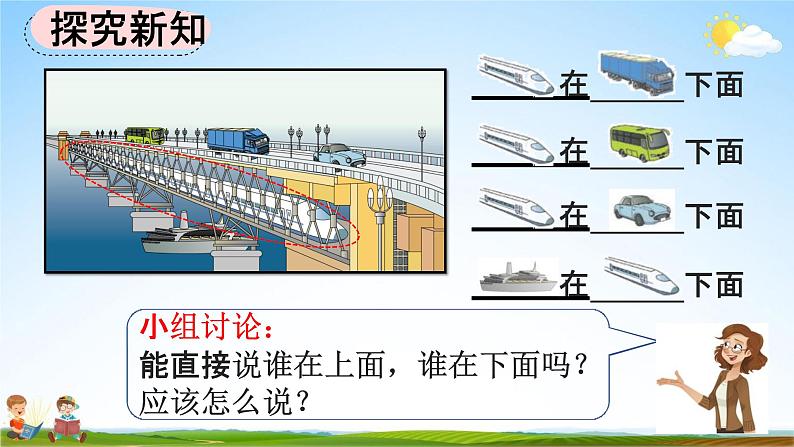 人教版一年级数学上册《2-1 上、下、前、后》教学课件优秀公开课第7页