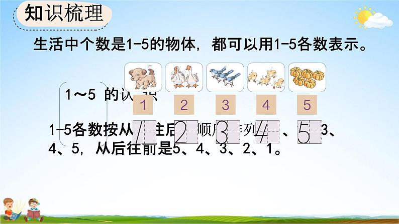 人教版一年级数学上册《3-15 整理和复习》教学课件优秀公开课第3页