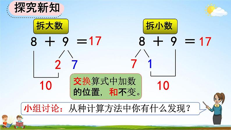 人教版一年级数学上册《8-4 加法的计算方法》教学课件优秀公开课第5页