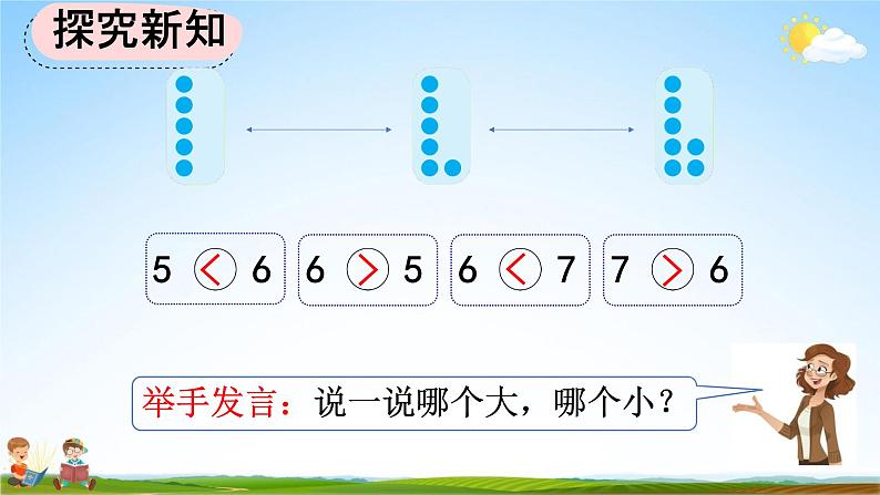 人教版一年级数学上册《5-2 6和7的基数含义和序数含义》教学课件优秀公开课第8页