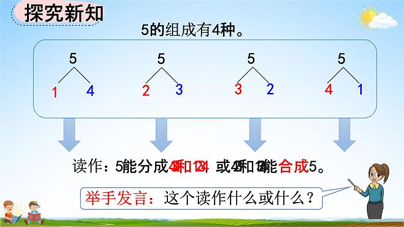 人教版一年级数学上册《3-6 5的组成》教学课件优秀公开课第6页