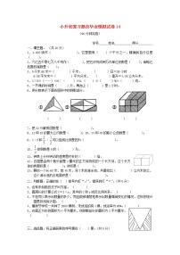 人教版小升初数学复习题及毕业模拟试卷（3）