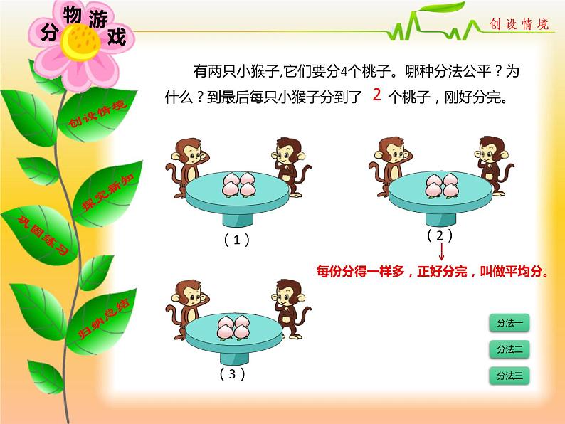 二年级上册数学课件-7.1 分物游戏（7）-北师大版02