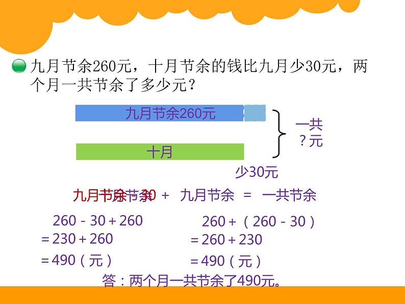 三年级上册数学课件-3.3 节余多少钱（2）-北师大版第3页