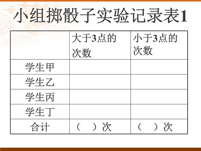 四年级上册数学课件-8.1 不确定性（4）-北师大版05