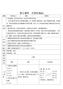 小学数学人教版二年级上册不进位加第1课时导学案