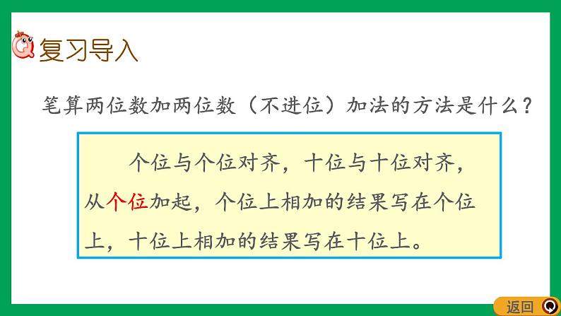 2021-2022学年小学数学人教版二年级上册 2 100以内的加法和减法二 2.2.1 两位数加两位数进位笔算 课件第2页