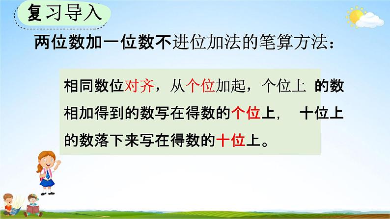 人教版二年级数学上册《2-1-2 两位数加两位数（不进位）笔算》教学课件第3页