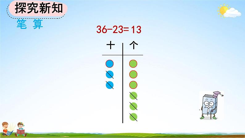 人教版二年级数学上册《2-2-1 两位数减两位数（不退位）笔算》教学课件07