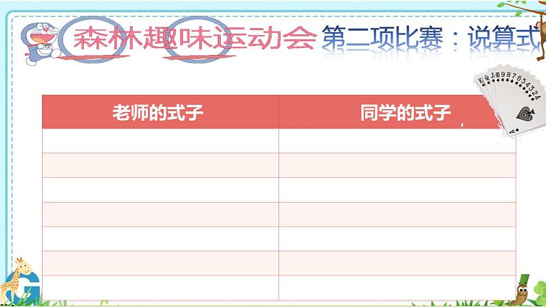 冀教版数学一年级上册 九 玩扑克做数学 课件第3页