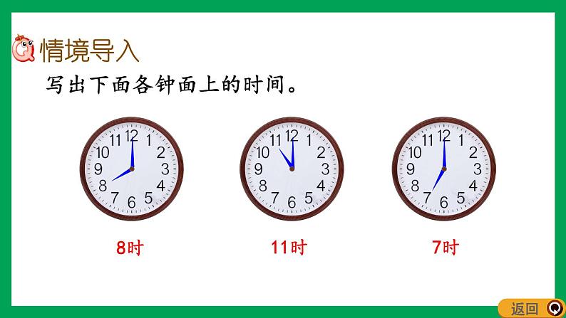 2021-2022学年小学数学人教版二年级上册 7 认识时间 7.2 用几时几分表示时间 课件第2页