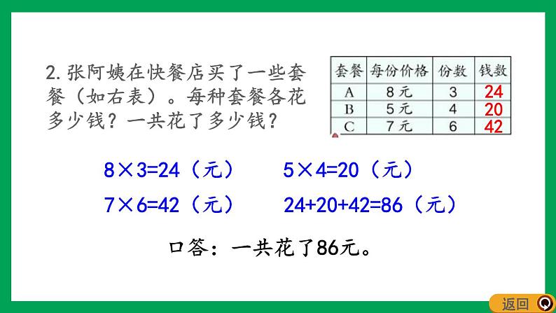 2021-2022学年小学数学人教版二年级上册 6 表内乘法二 6.12 练习二十二 课件04