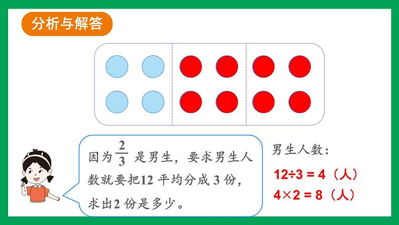 2021-2022学年小学数学人教版三年级上册 8 分数的初步认识 3 分数的简单应用 第2课时 解决问题2 课件06