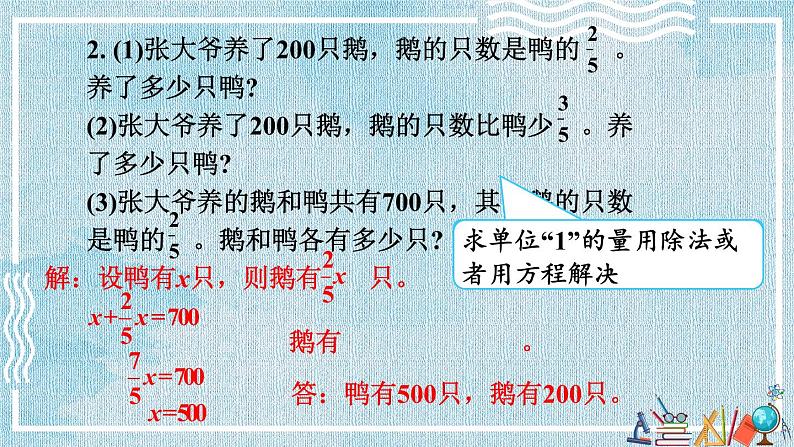 人教版数学六年级上册第三单元《整理和复习》课件第5页