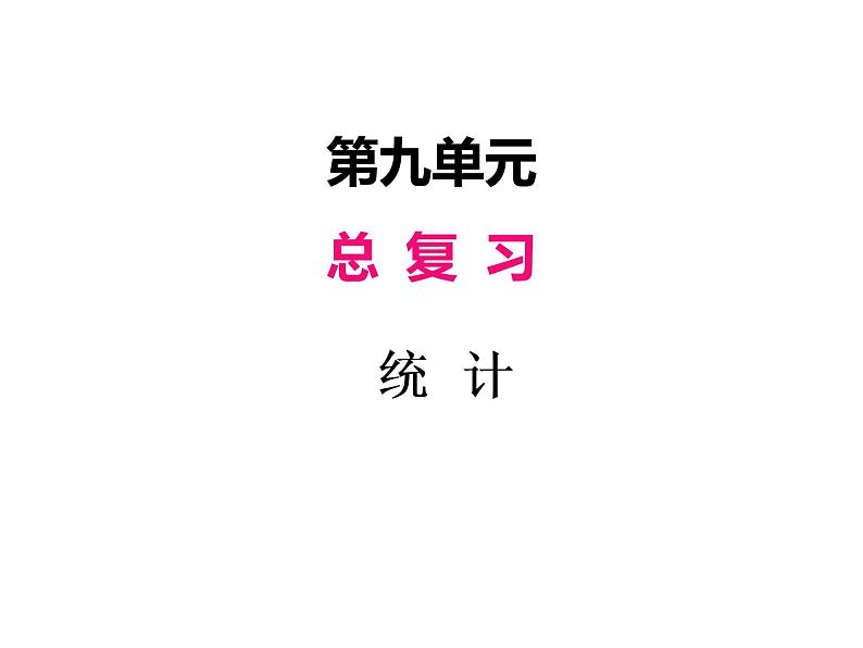 人教版 四年级数学上册九、4统计（课件）第1页