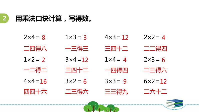 3.5《表内乘法（一）》  第五课时 练习五 课件+教案+练习04