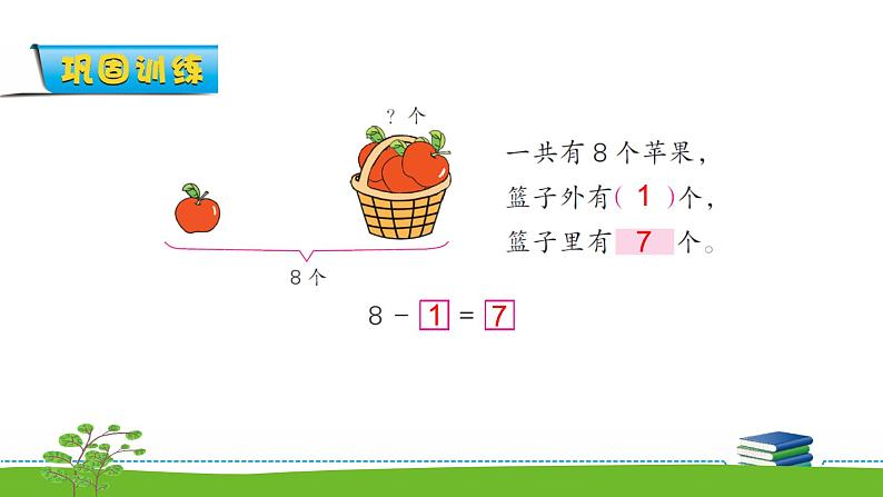8.9《10以内的加法和减法》第九课时 用括线和问号表示的实际问题 教案+课件+练习05