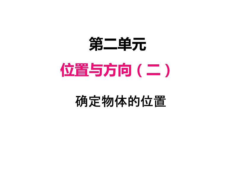 人教版数学六年级上册 第二单元   1确定物体的位置 课件01