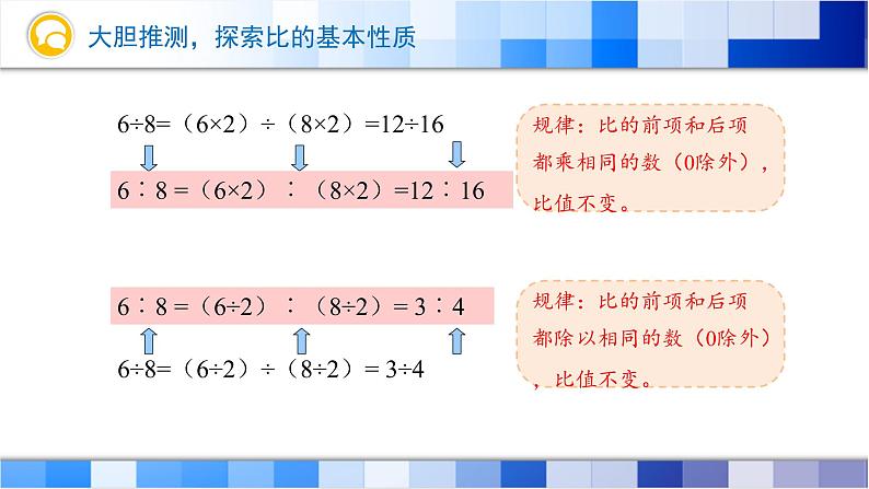 人教版数学六年级上册第四单元第第2课时《比的基本性质》课件08