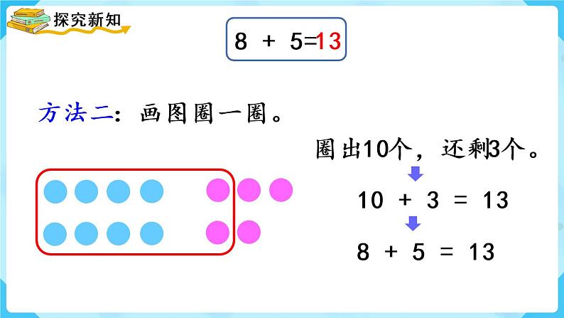 人教版一年级数学上册 第8单元 第2课时  8、7、6加几（1）课件06