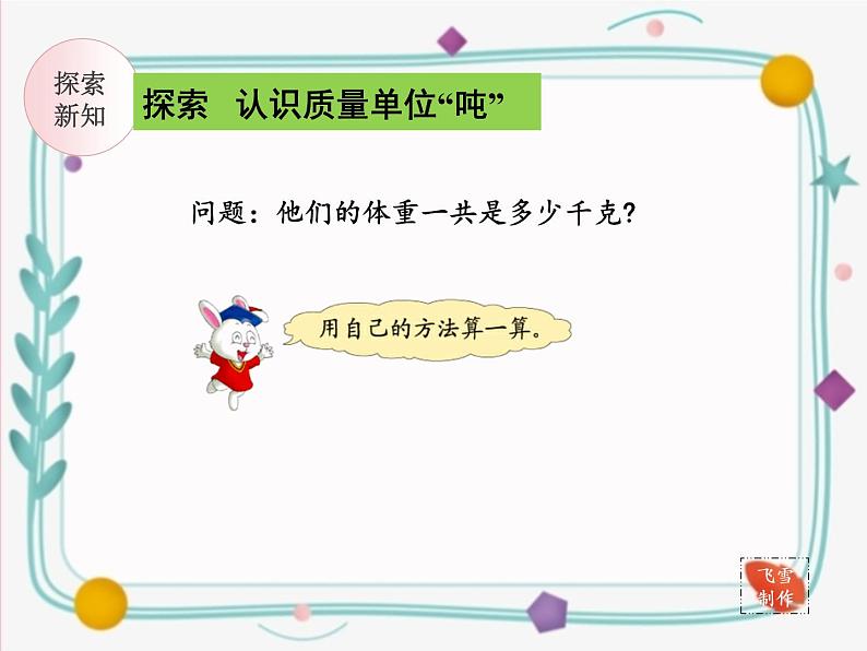 冀教版小学数学三年级上册7.1《认识质量单位“吨”》课件+同步练习06