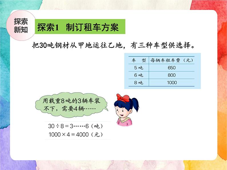 冀教版小学数学三年级上册7.3《运输方案》课件+同步练习07