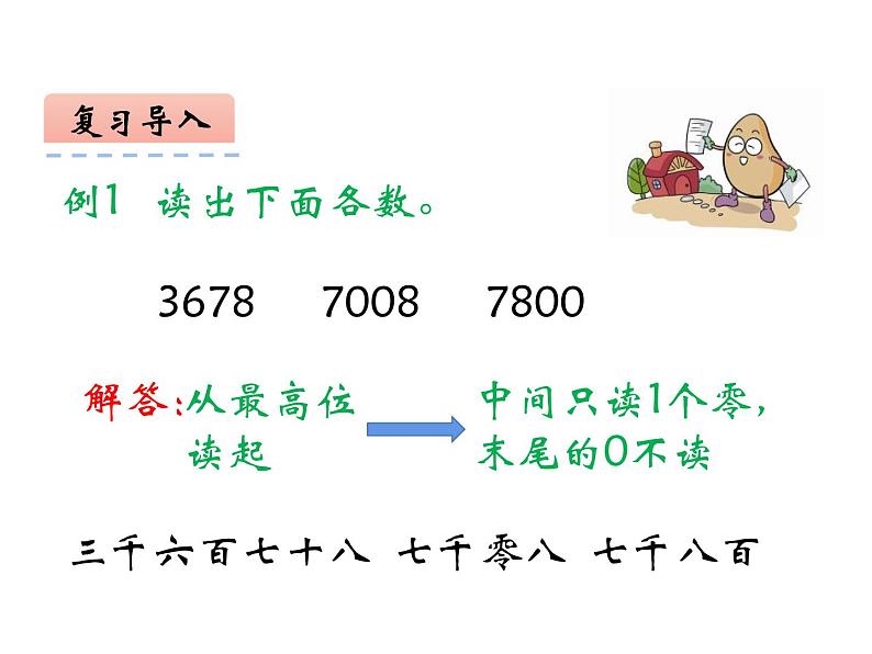 1.1 万以上数的读写（8）（课件）数学四年级上册-西师大版第4页