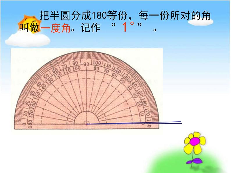 四年级上册数学课件-2.6 角的度量（二）（10）-北师大版05