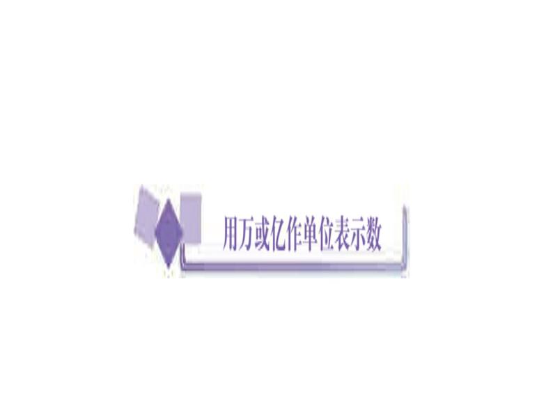 西师大版四年级数学上册 1.2 用万或亿作单位表示数课件PPT第1页