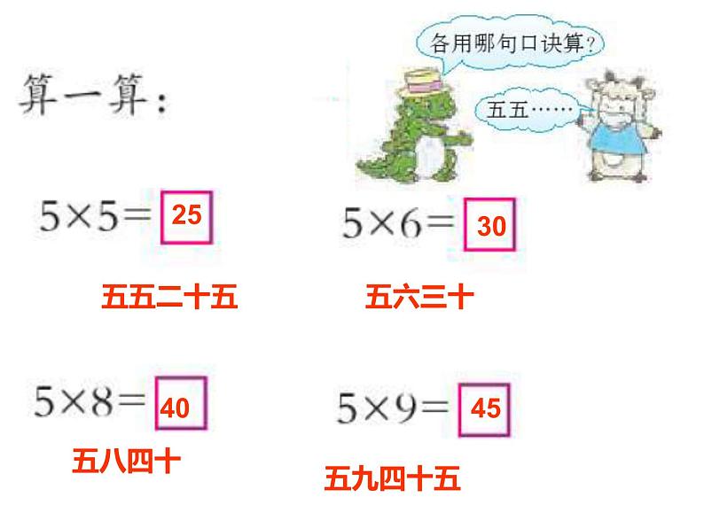 西师大版二年级数学上册 1.5 5的乘法口诀课件PPT06