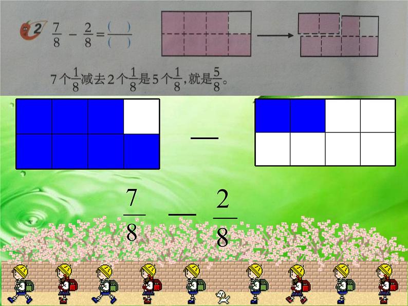 西师大版三年级数学上册 8.2 简单的同分母分数加减法课件PPT06