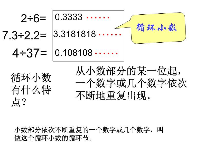 西师大版五年级数学上册课件 3.4 循环小数第6页