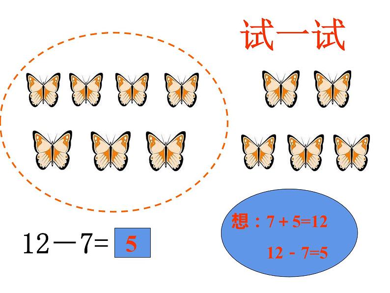 西师大版一年级数学上册课件 6.4 16，17，18减几第5页