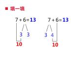 西师大版一年级数学上册课件 5.3 7，6加几