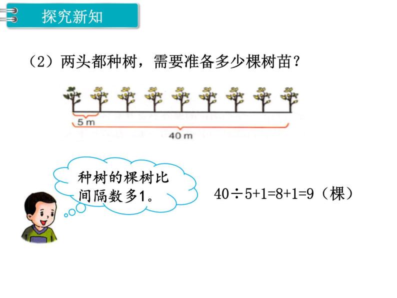 冀教版数学四上：9.1 植树问题 PPT课件+教案04