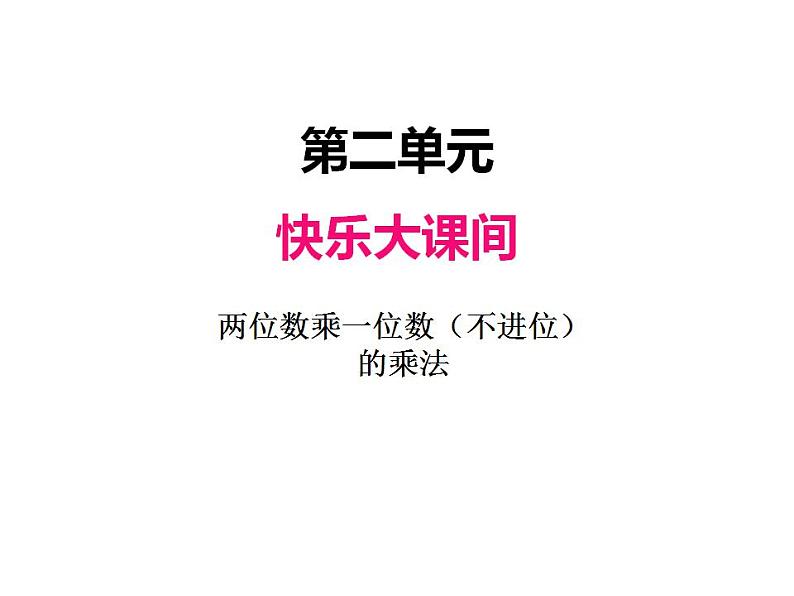 青岛版（六三制）数学三年级上册第二单元 1两位数乘一位数（不进位）的乘法（课件）第1页