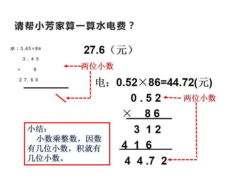 西师大版五年级数学上册课件 1.1 小数乘整数第7页