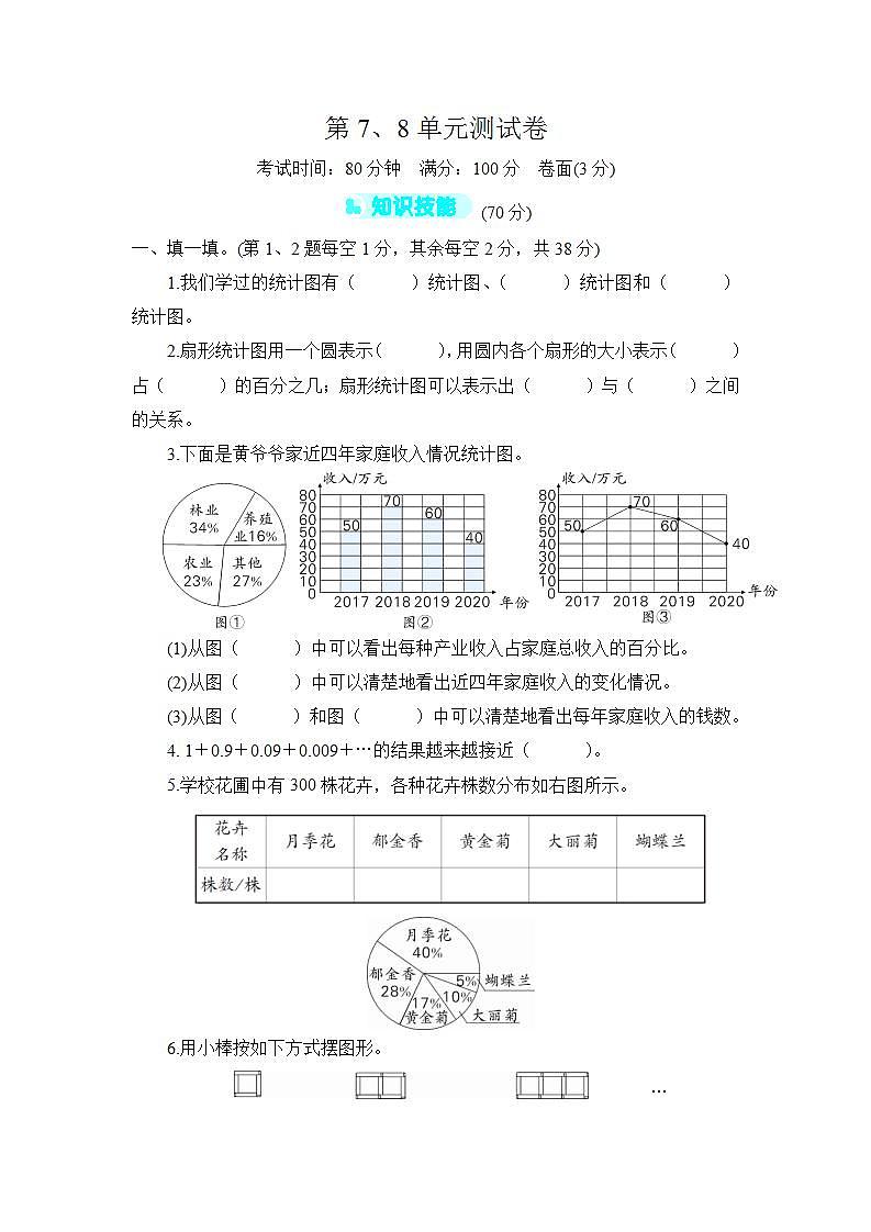 人教版六年级上册-第7、8单元测试卷+答案（2）第1页